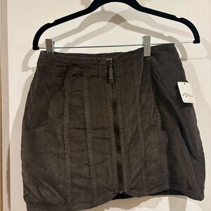 We The Free Dark Brown Mini Skirt